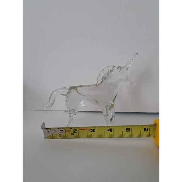 Handmade Clear And Green Glass Horse‎ Trojan-Look 4" Tall - Picture 6 of 7